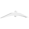 Ekena Millwork Archdale Architectural Grade PVC Gable Bracket, 60"W x 10"H x 2"D x 4"F, 4/12 Pitch GBP060X10X0204ARC00 - alternate 1